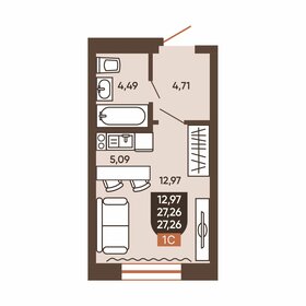 Квартира 27,3 м², студия - изображение 1