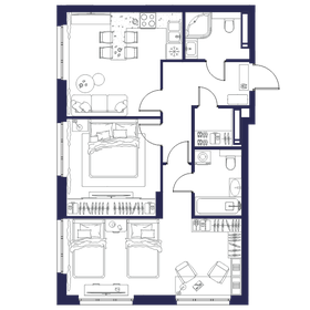 Квартира 67,9 м², 2-комнатная - изображение 1