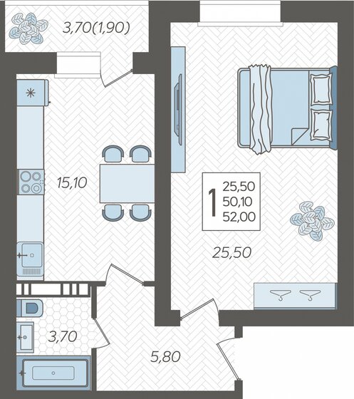 13,8 м², квартира-студия 2 550 000 ₽ - изображение 90