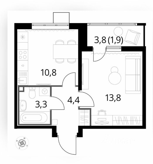 25,9 м², 1-комнатная квартира 6 690 000 ₽ - изображение 79