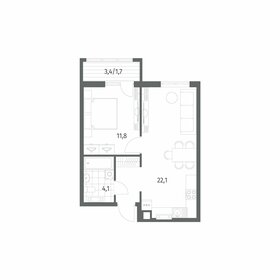 Квартира 43,1 м², 1-комнатная - изображение 1