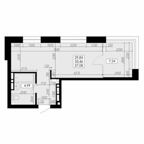 Квартира 33,5 м², 1-комнатная - изображение 1