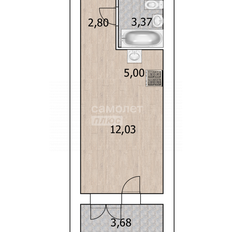 Квартира 25,4 м², студия - изображение 2