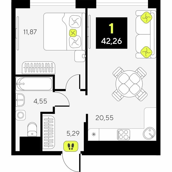 33,1 м², 1-комнатная квартира 5 800 000 ₽ - изображение 56
