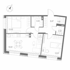Квартира 60,3 м², 2-комнатная - изображение 2