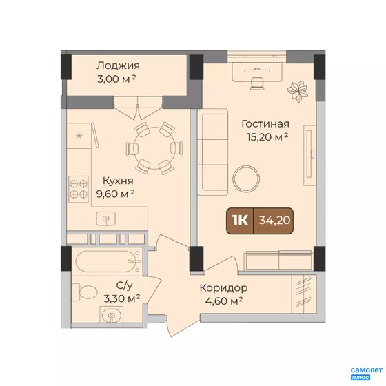 37,9 м², 1-комнатная квартира 3 600 500 ₽ - изображение 50