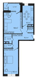 Квартира 64,4 м², 2-комнатная - изображение 1