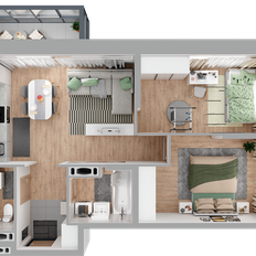 Квартира 56,9 м², 2-комнатная - изображение 2