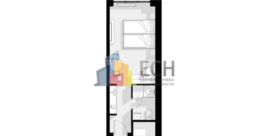 Квартира 22,6 м², студия - изображение 3