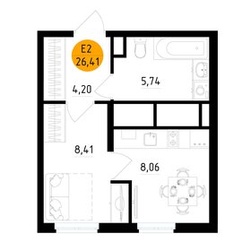 Квартира 26,4 м², 1-комнатная - изображение 1
