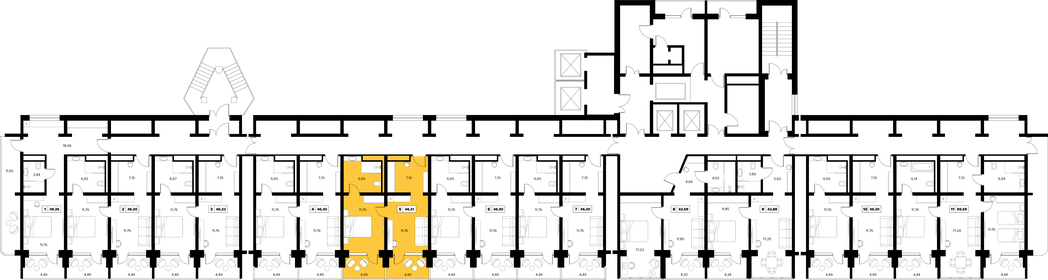 Квартира 46,3 м², 2-комнатные - изображение 2