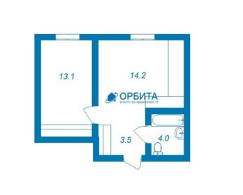 Квартира 34,8 м², 1-комнатная - изображение 1