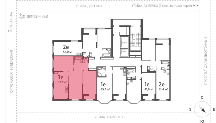 91,6 м², 3-комнатная квартира 18 945 000 ₽ - изображение 101