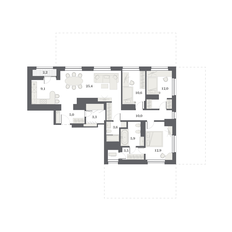 Квартира 107,6 м², 4-комнатная - изображение 2