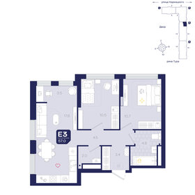 Квартира 57 м², 3-комнатная - изображение 1