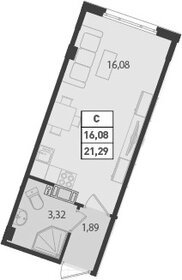 Квартира 23 м², студия - изображение 1