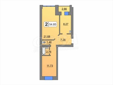 Квартира 55 м², 2-комнатная - изображение 4