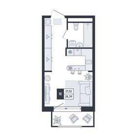 Квартира 28,4 м², студия - изображение 1