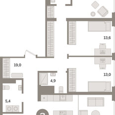 Квартира 158,4 м², 3-комнатная - изображение 3