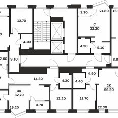 Квартира 82,7 м², 3-комнатная - изображение 3