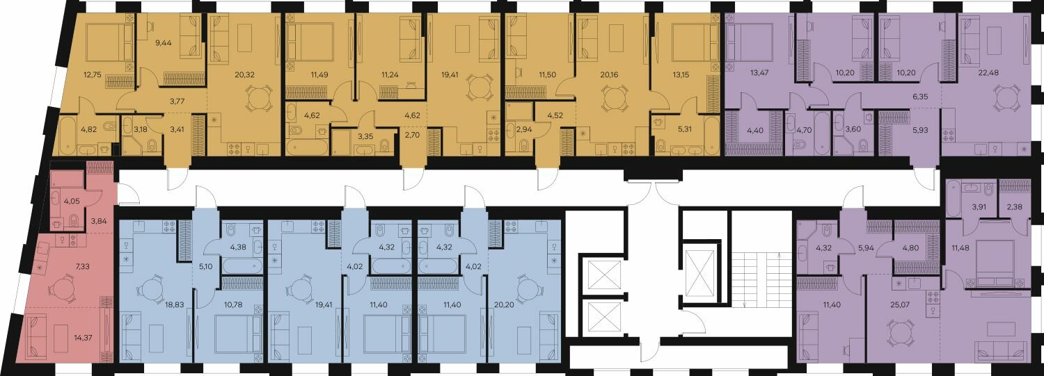 42,2 м², 1-комнатная квартира 26 400 000 ₽ - изображение 90