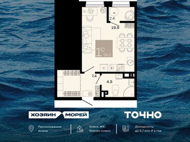 Квартира 33 м², студия - изображение 1