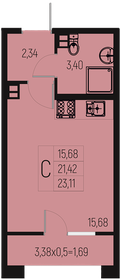 Квартира 23,1 м², студия - изображение 1