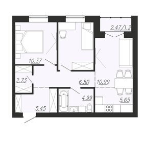 Квартира 57,9 м², 2-комнатная - изображение 2