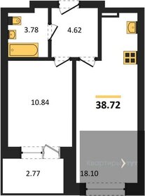 Квартира 38,7 м², 1-комнатная - изображение 1
