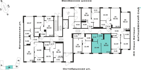 Квартира 36,6 м², 1-комнатная - изображение 2