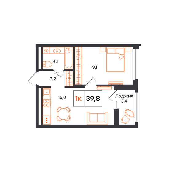 56 м², 3-комнатная квартира 3 999 999 ₽ - изображение 85
