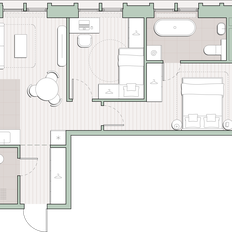 Квартира 54,4 м², 2-комнатная - изображение 2