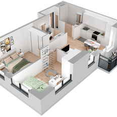 Квартира 56,9 м², 2-комнатная - изображение 3