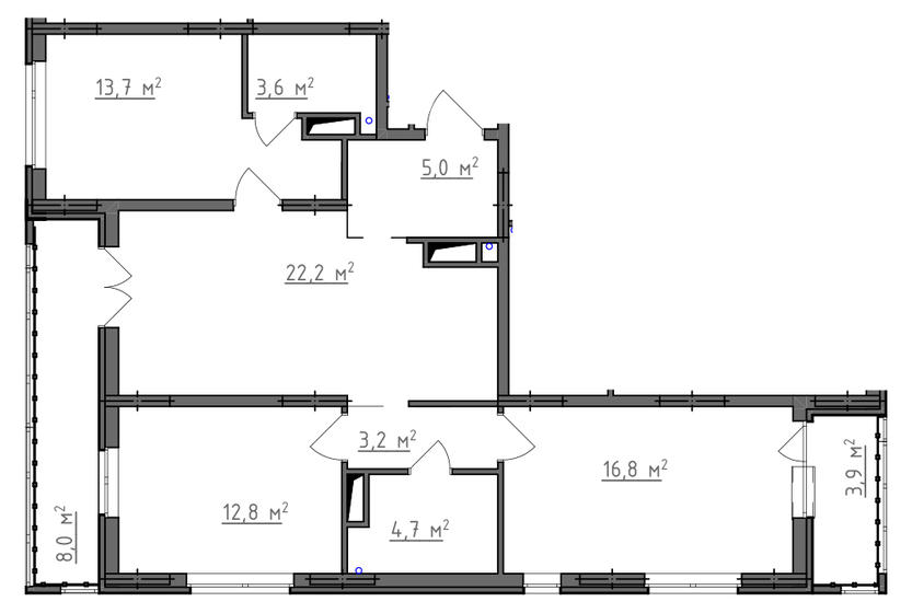 92,4 м², 3-комнатная квартира 10 441 200 ₽ - изображение 19
