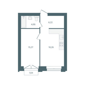 Квартира 44,9 м², 1-комнатная - изображение 1