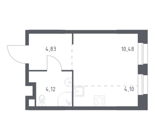 Квартира 23,5 м², студия - изображение 1