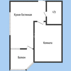 Квартира 36,5 м², 1-комнатная - изображение 2