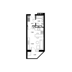 Квартира 29,5 м², студия - изображение 2