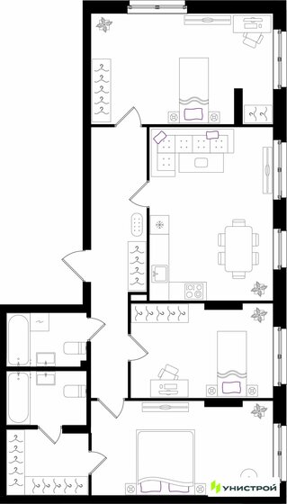 88,1 м², 3-комнатная квартира 11 585 000 ₽ - изображение 39
