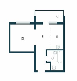 Квартира 30 м², 1-комнатная - изображение 1