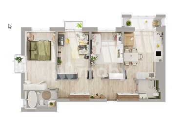 Квартира 90 м², 3-комнатная - изображение 1