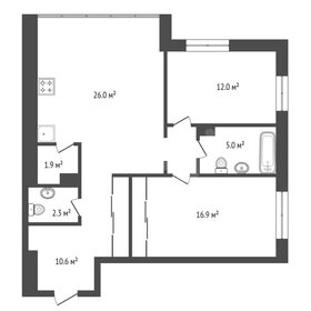 Квартира 65,9 м², 3-комнатная - изображение 1