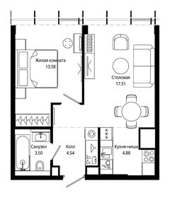 Квартира 44,1 м², 1-комнатная - изображение 2