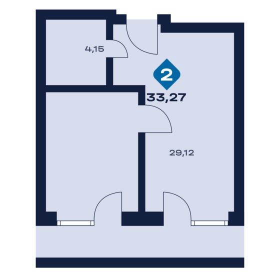 32,1 м², 1-комнатная квартира 2 400 000 ₽ - изображение 82