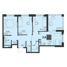 Квартира 79,4 м², 3-комнатная - изображение 1