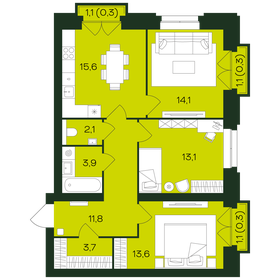 Квартира 78,8 м², 3-комнатная - изображение 1