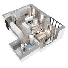 Квартира 54,9 м², 2-комнатная - изображение 3