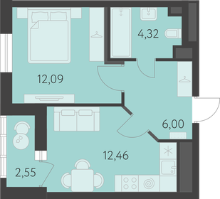 Квартира 36,1 м², 1-комнатная - изображение 1