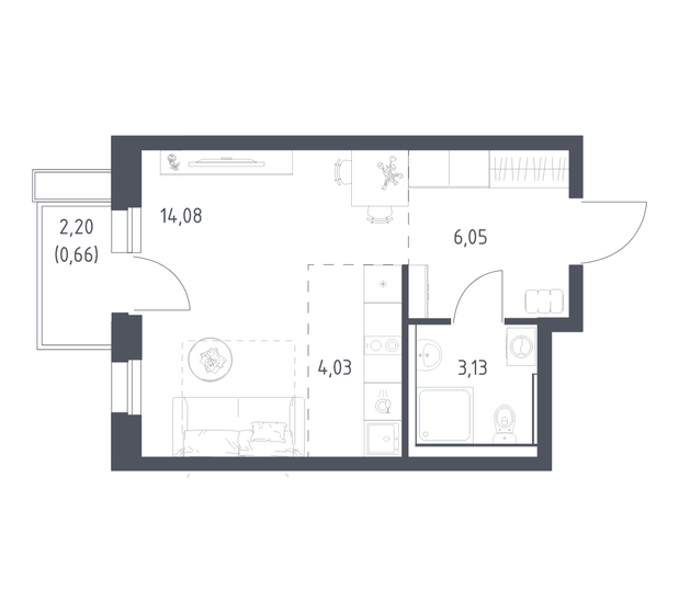 69 м², 1-комнатная квартира 12 372 650 ₽ - изображение 27