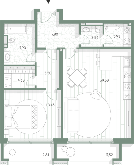 115 м², квартира-студия 83 750 000 ₽ - изображение 116